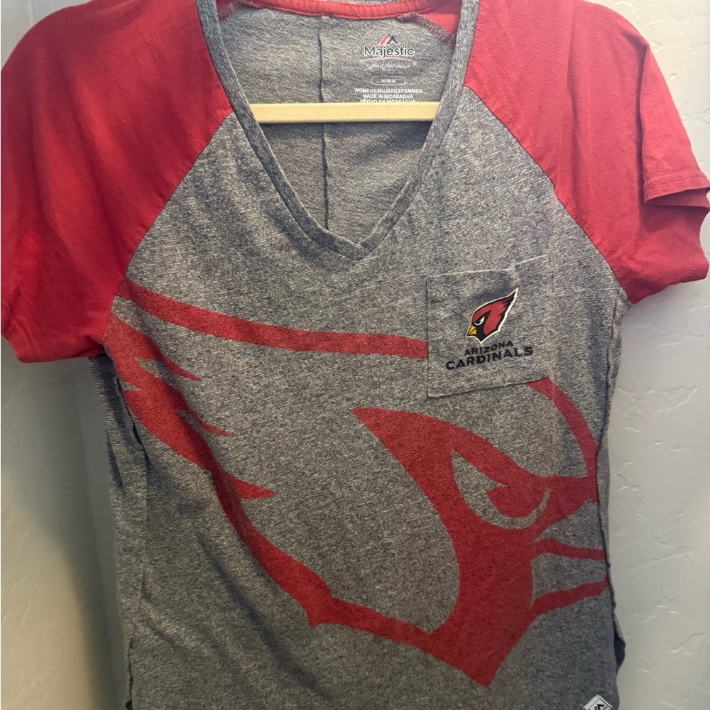 Majestic Two-Tone Gray and Red Tee